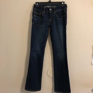 American Eagle Dark Wash Kick Boot Stretch jeans